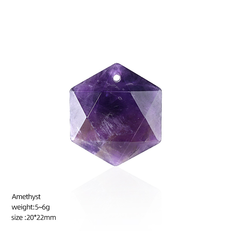 1:Amethyst six-pointed star pendant