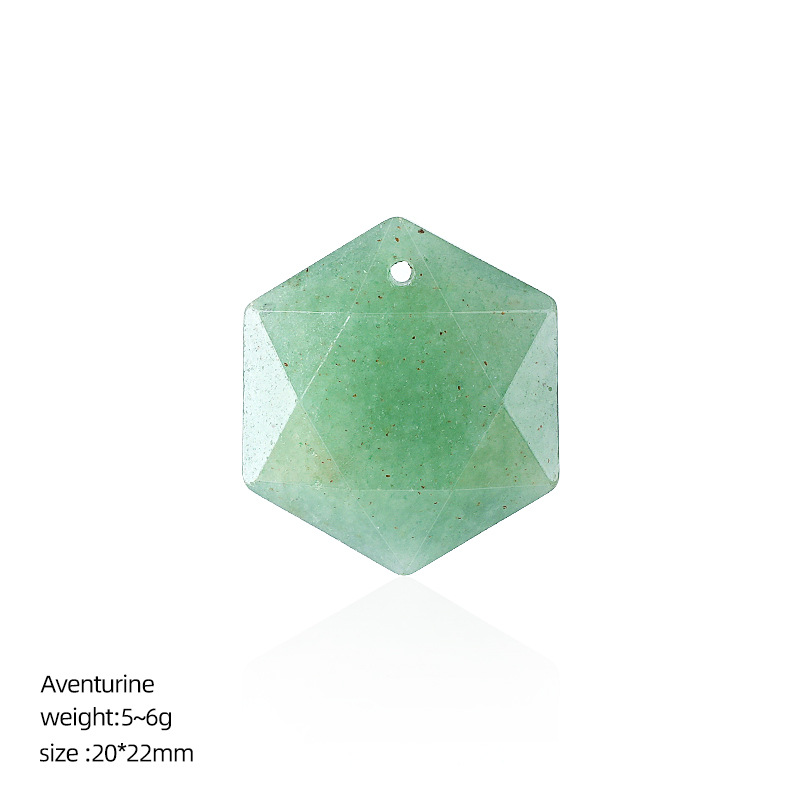 3:Green aventurine hexagram pendant