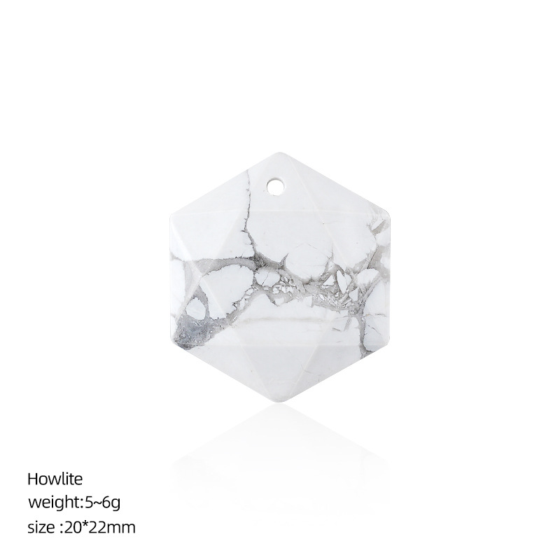 5:White turquoise six-pointed star pendant