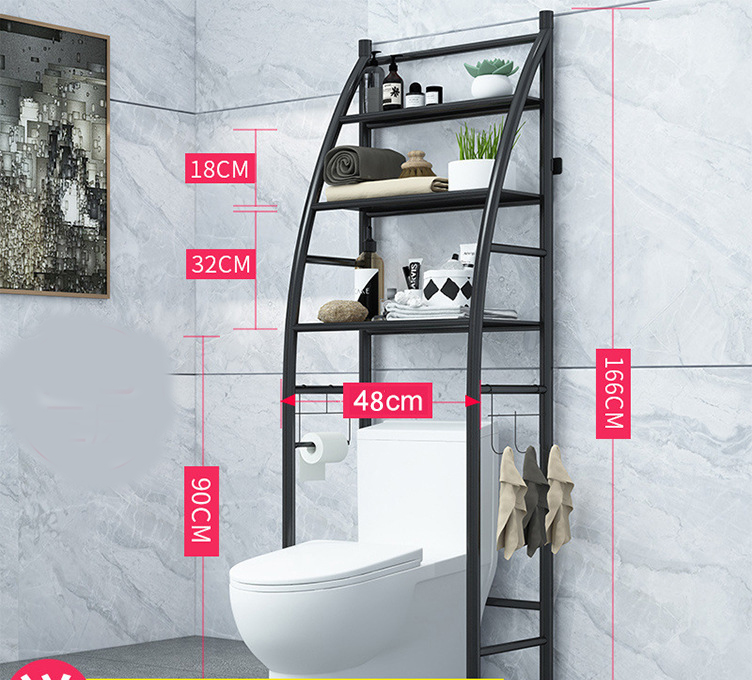 Black sailboat-3-layer toilet rack