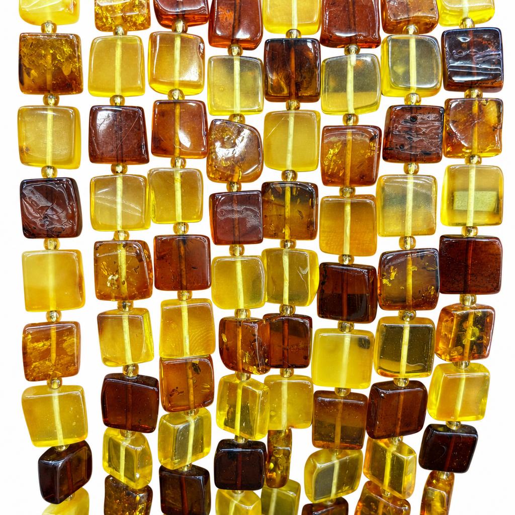 5:10x10mm amber square pieces 2 (about 30 pieces)