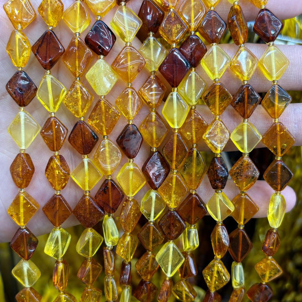 8:10x12mm amber diamond slices (about 29 pieces)