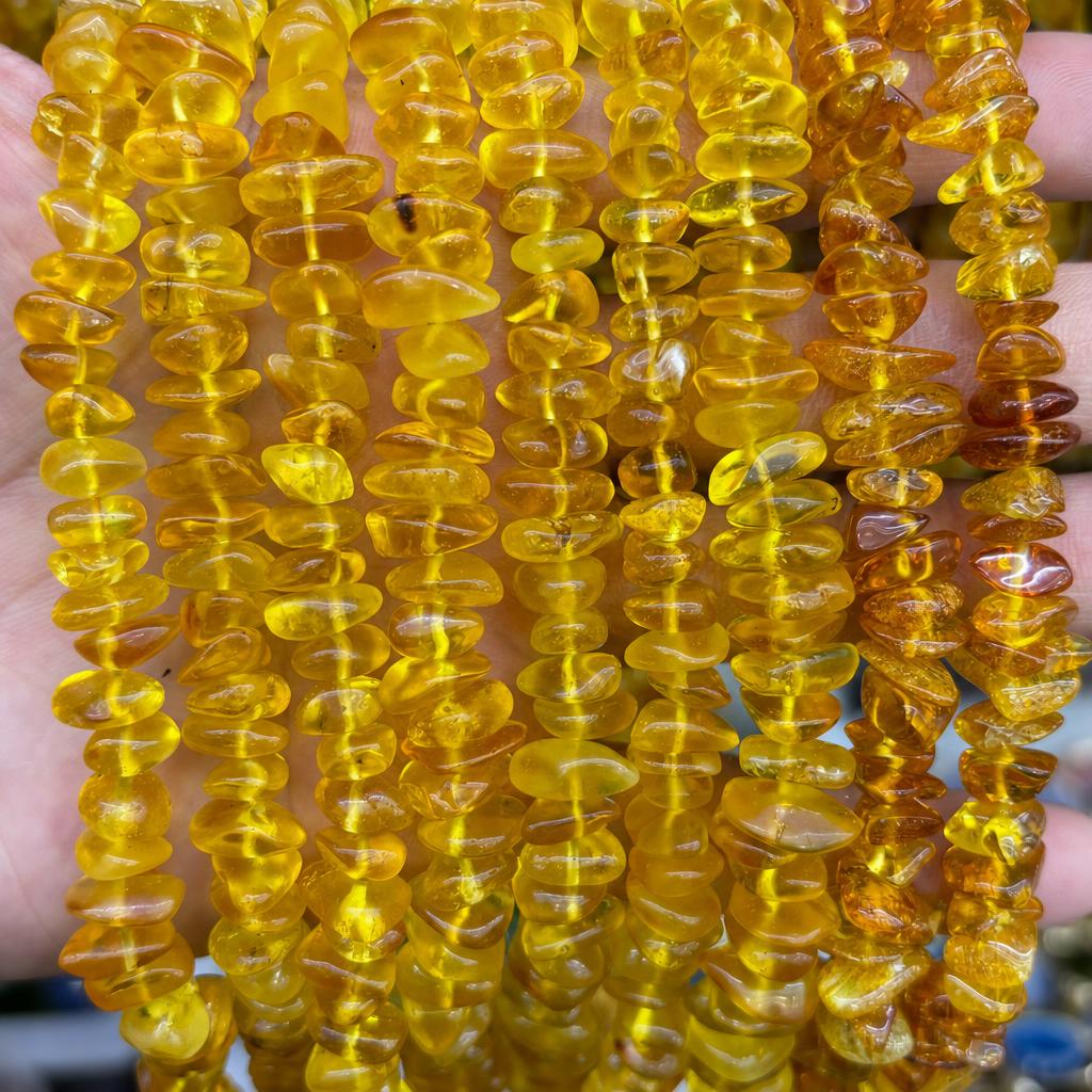 46:10mm amber medium hole shape (line length 38cm )