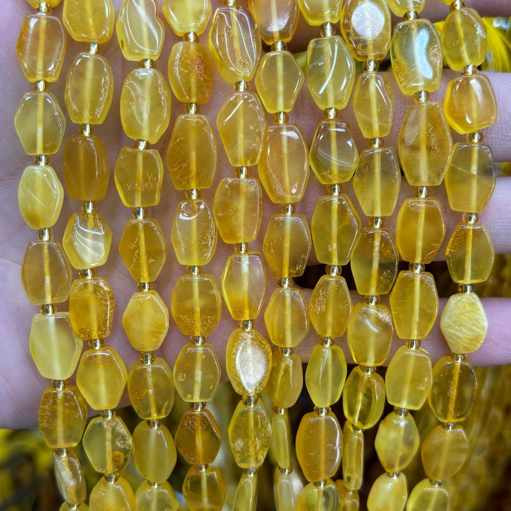 9x12mm amber diamond slices (about 26 pieces)