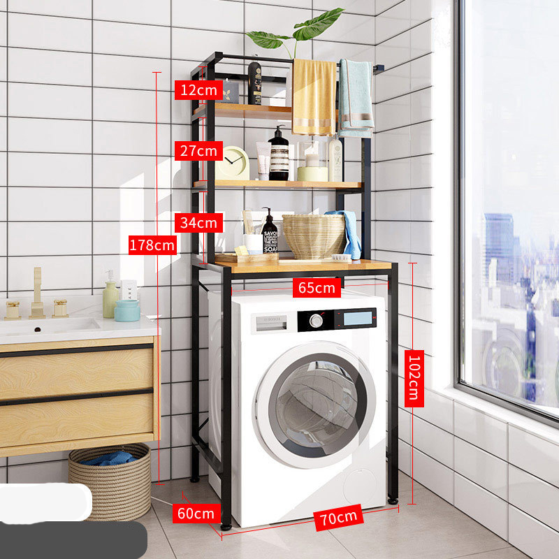 Black three-layer drum washing machine rack