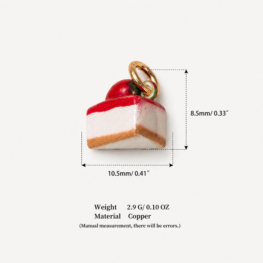 8:8 strawberry cake pendants