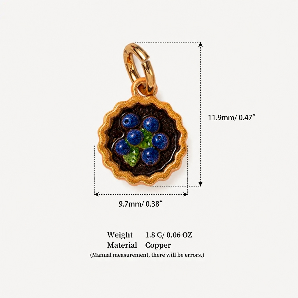 11:11 blueberry cake pendant