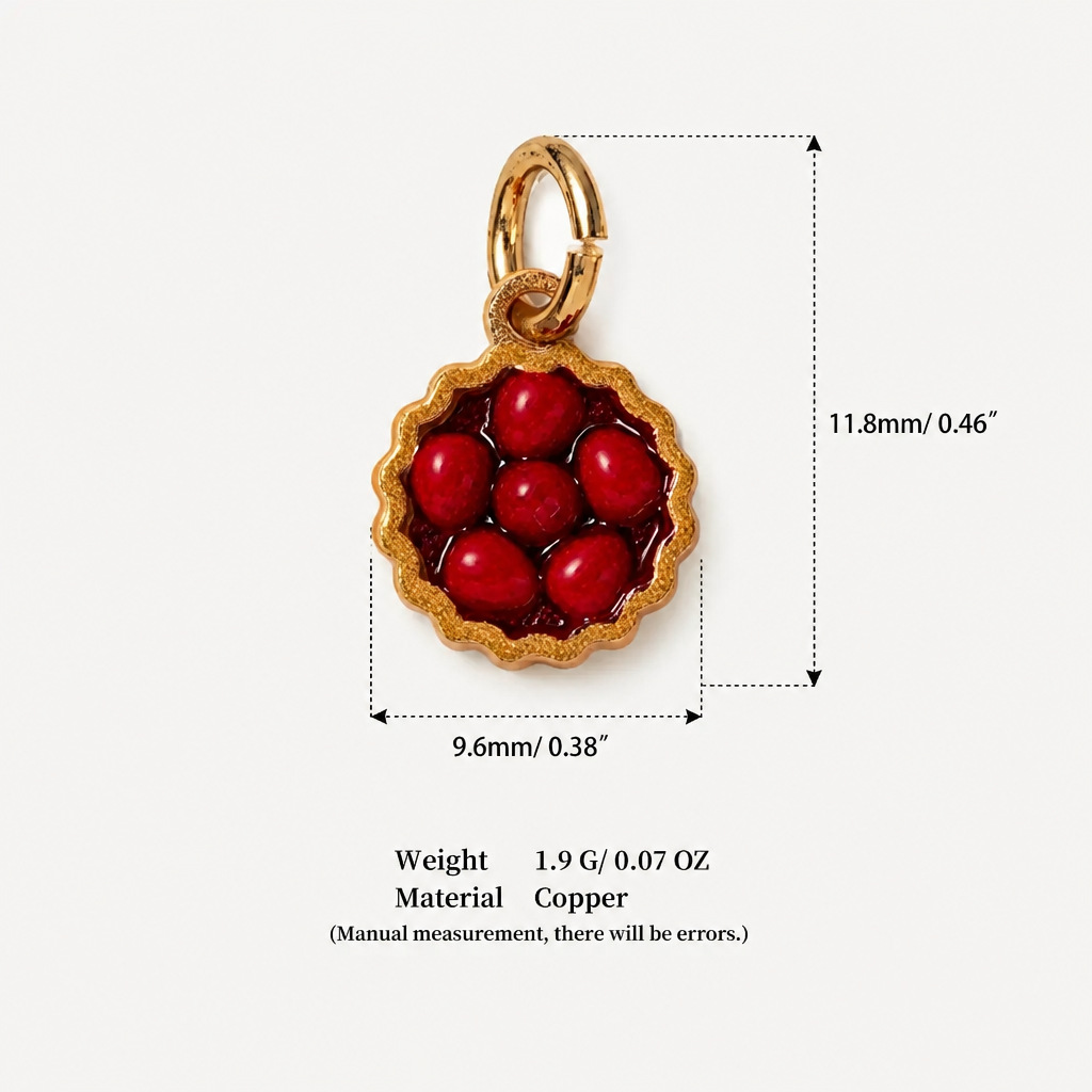 13:13 raspberry egg tart pendant