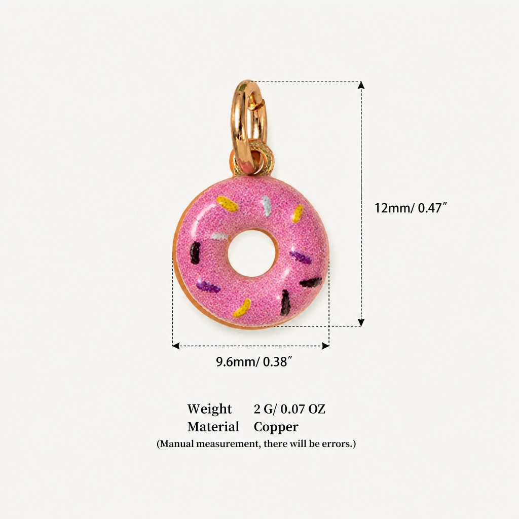 18:18 pink donut pendant