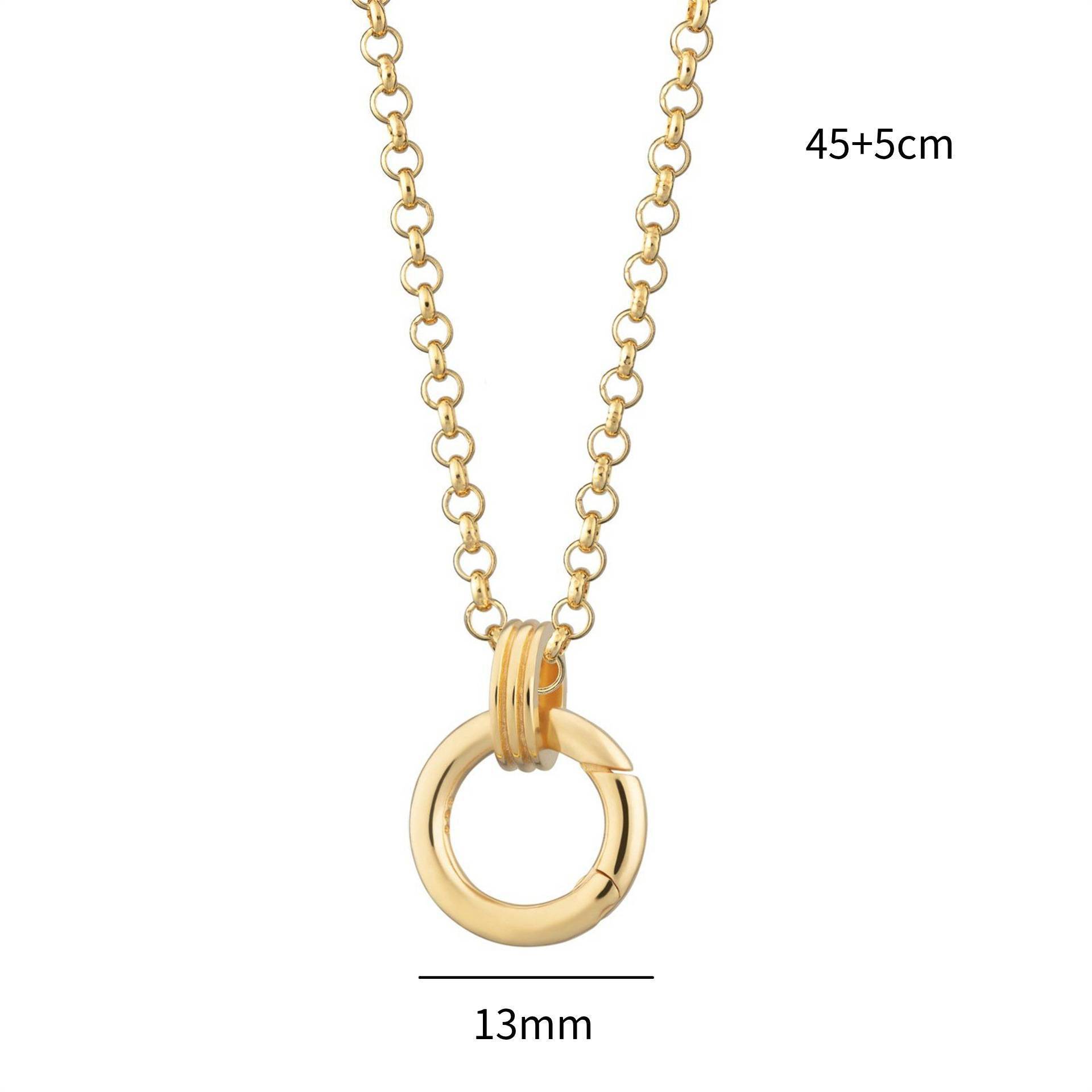 19 Gold spring buckle chain b (13mm)