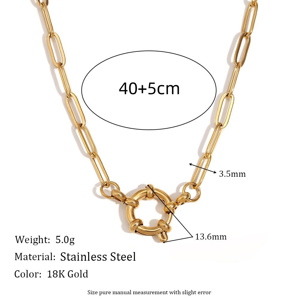 30:Paperclip sailor clasp chain 40 5cm