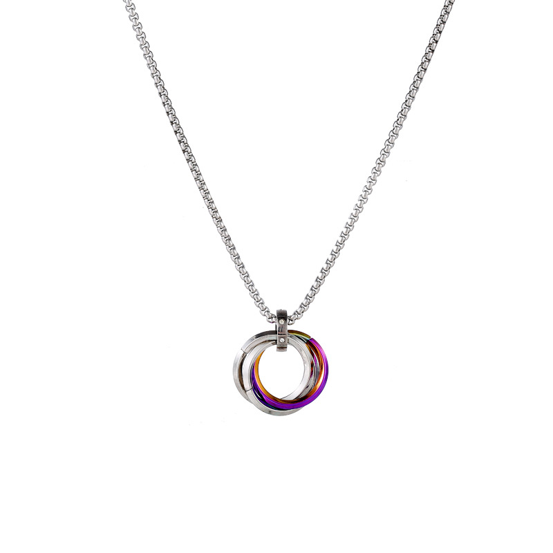 4:Ring snake bone chain necklace-colorful