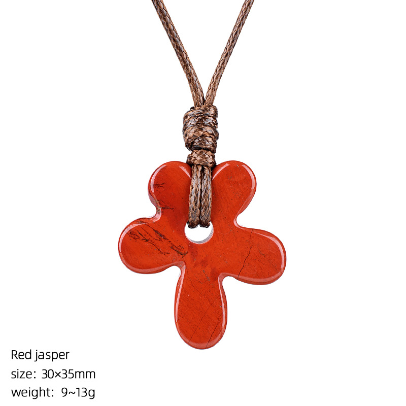 3:Red jasper flower necklace