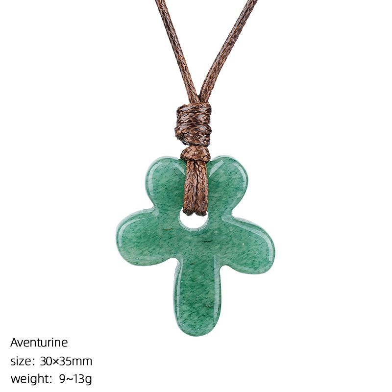 8:Green aventurine flower necklace
