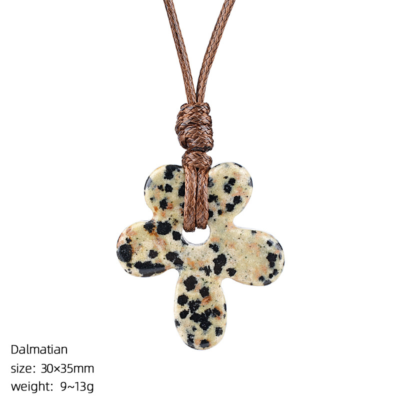 13:Spotted stone flower necklace