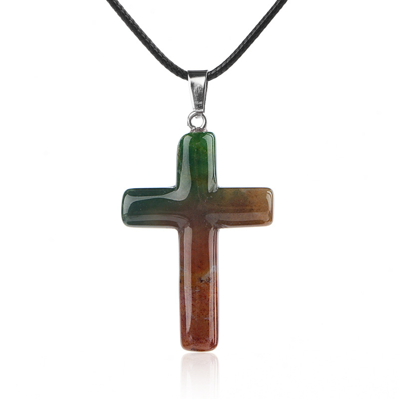 10:Indian agate (cross necklace)