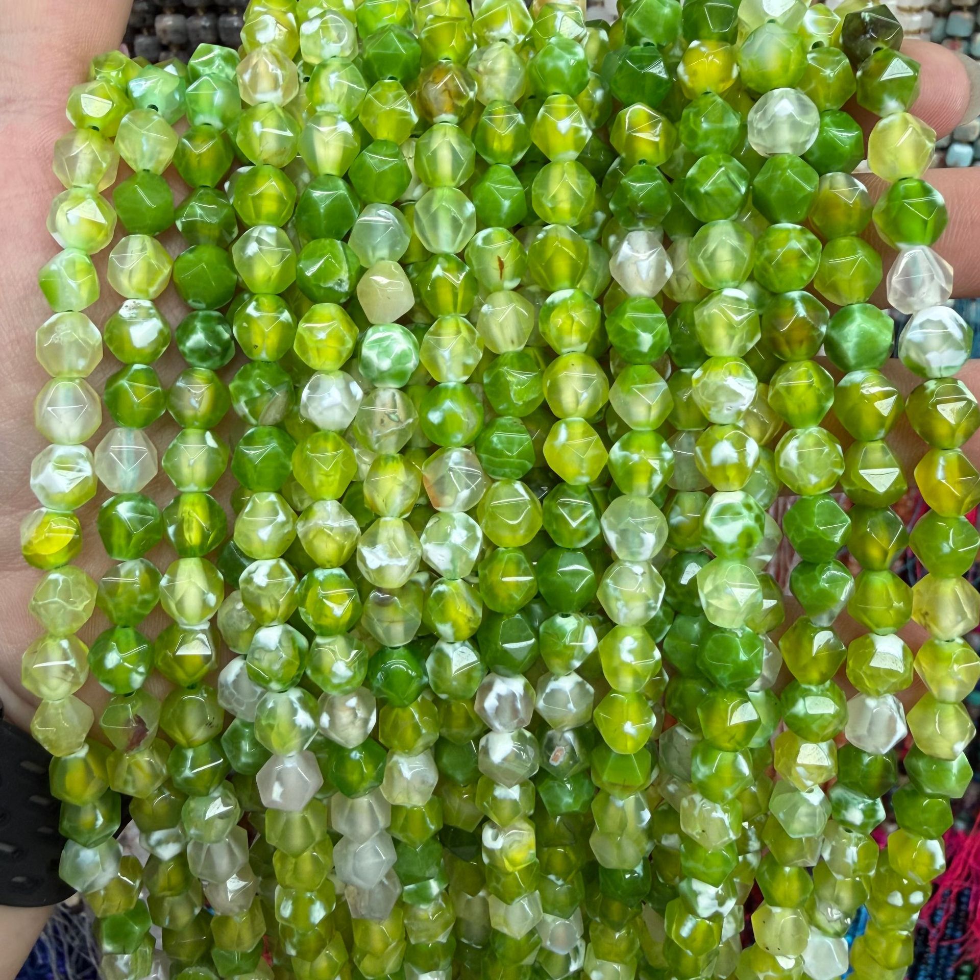 Fruit green agate 6mm/60pcs