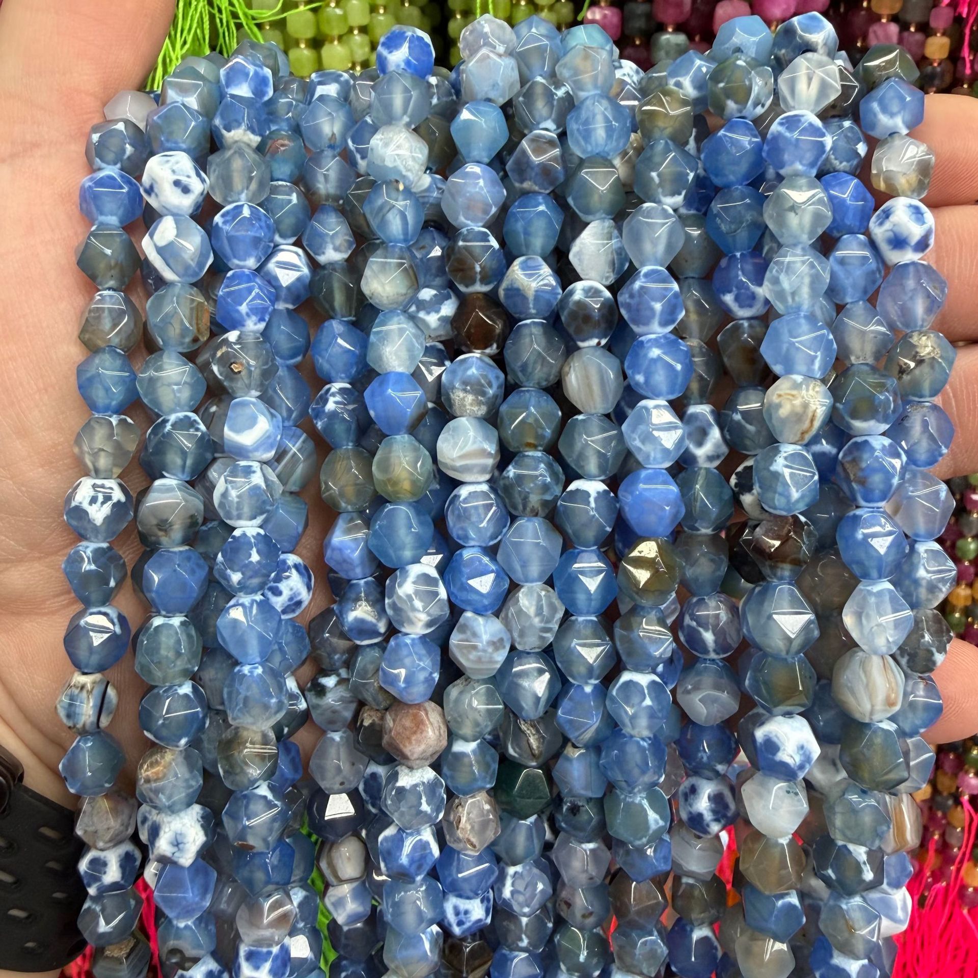 Aqua blue agate 6mm/60pcs