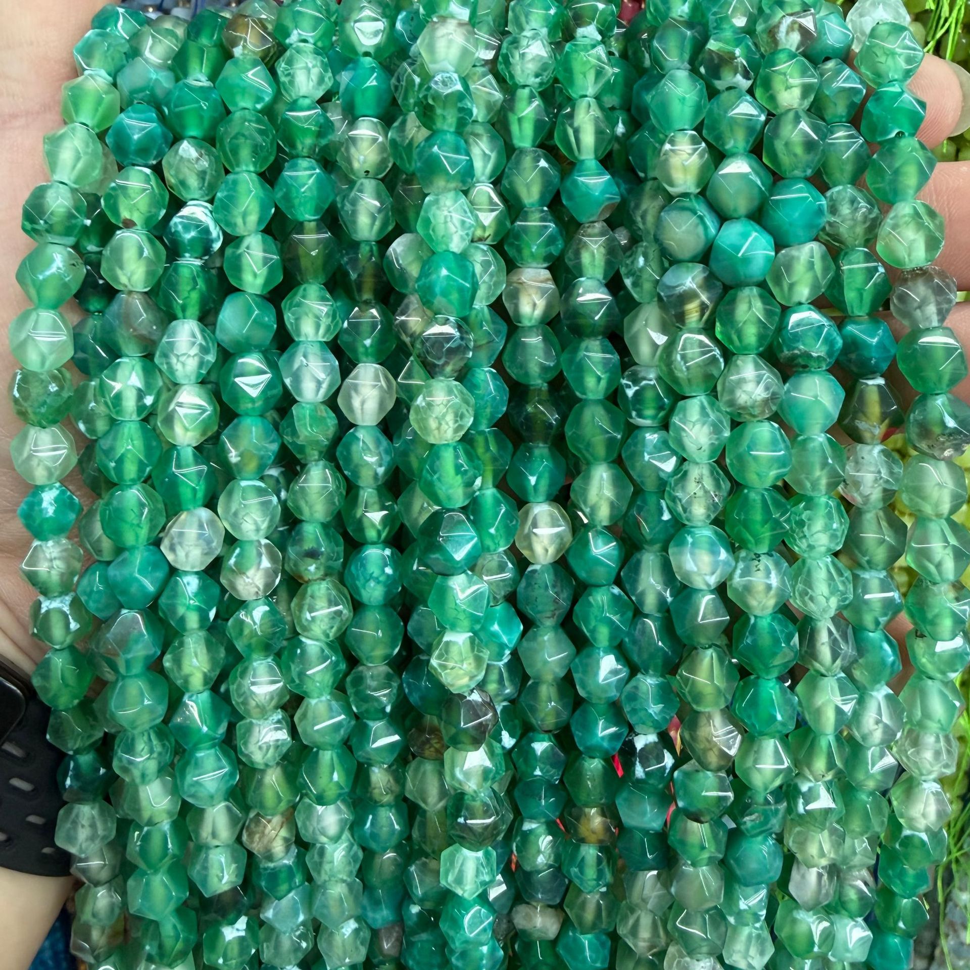 Green agate 6mm/60pcs