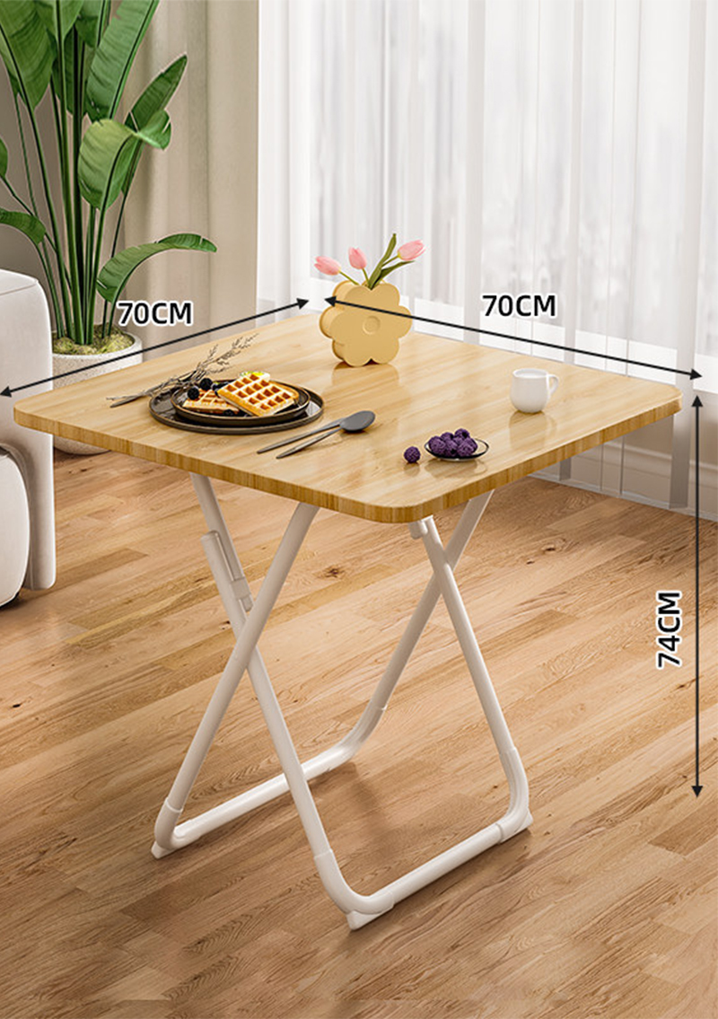[folding and installation-free] 70 square table fresh wood