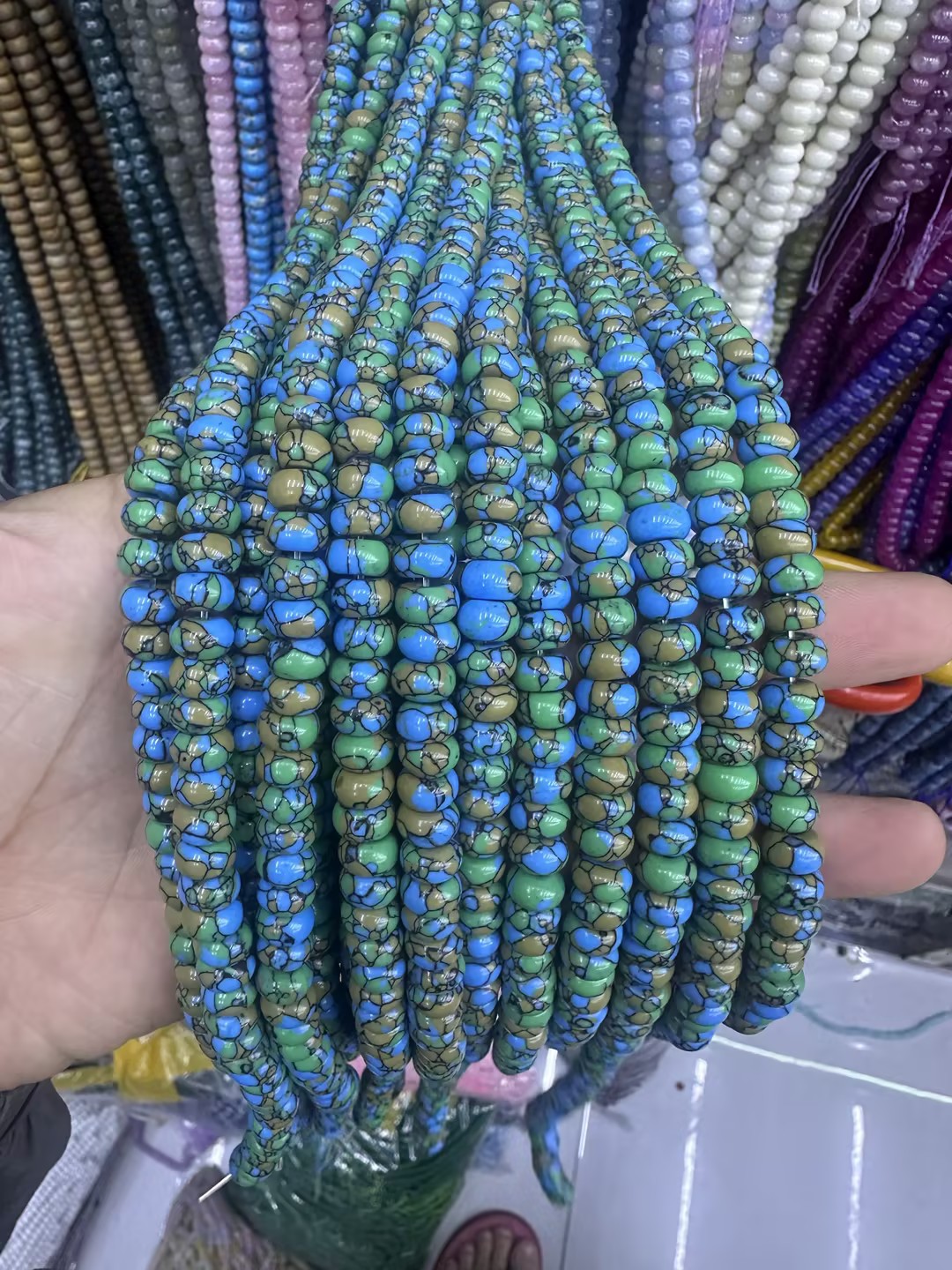 Turquoise Blue and Yellow