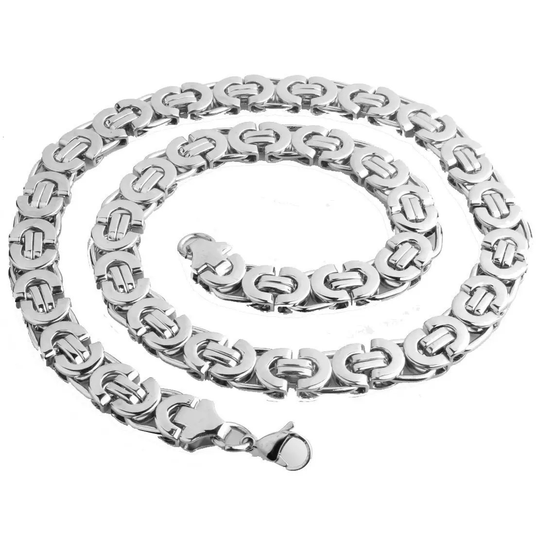 Steel-colored necklace 6mm*60CM