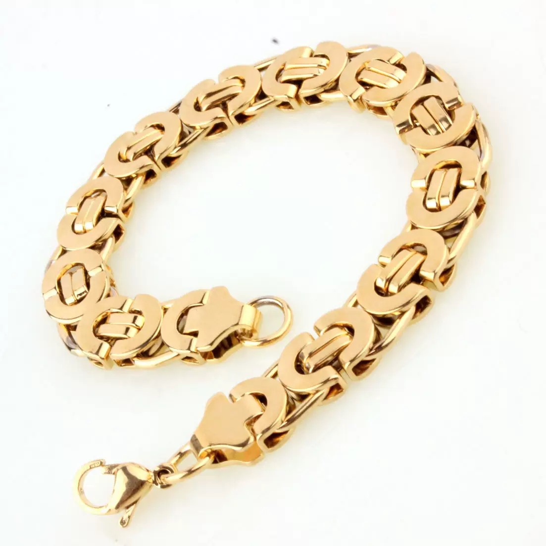 15:8mm gold bracelet 22cm