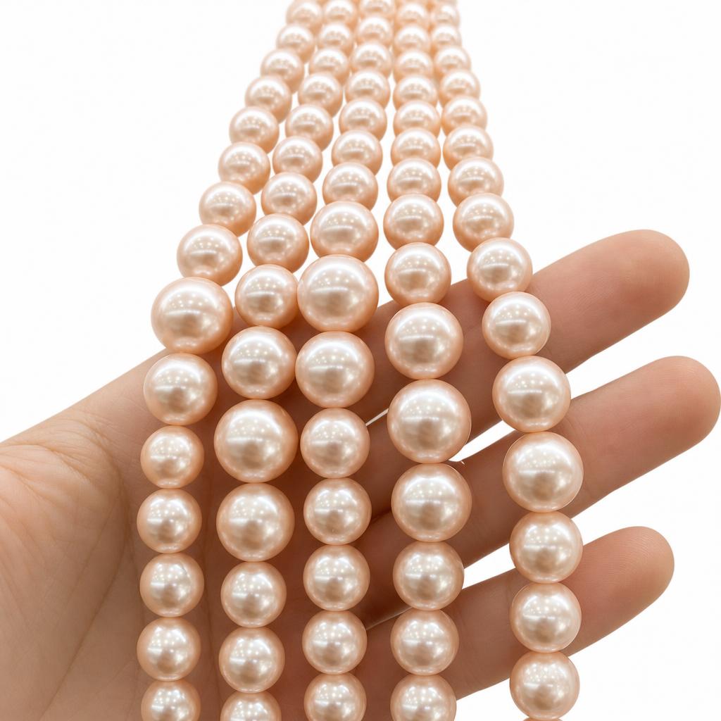 9:Pink mixed color shell tower chain