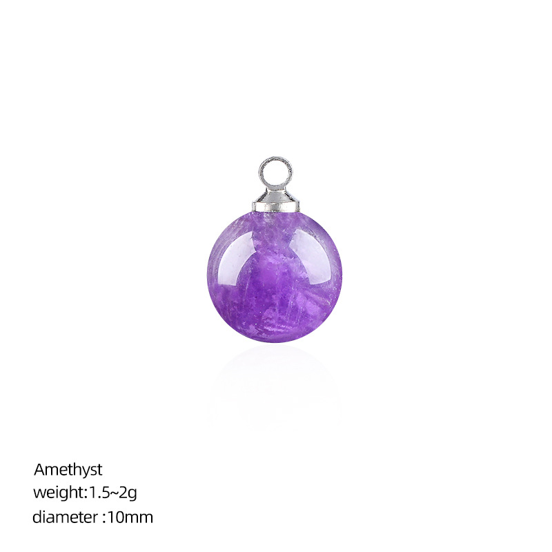 2:Amethyst (10mm ball pendant)