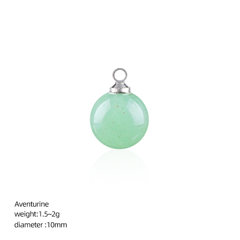 5:Green aventurine (10mm round bead pendant)