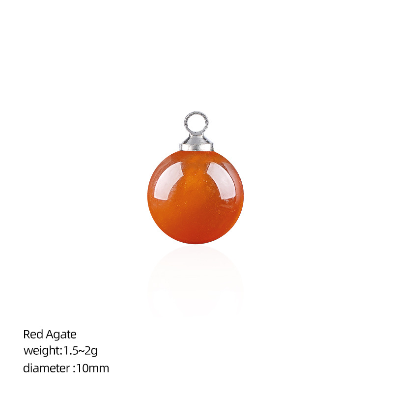 18:Red agate (10mm ball pendant)