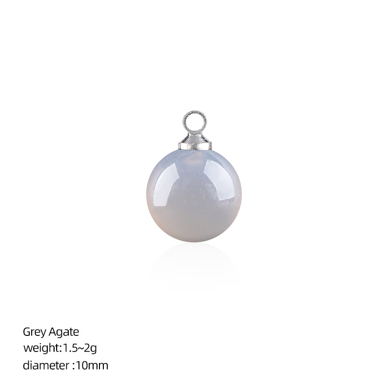 22:Gray agate (10mm ball pendant)