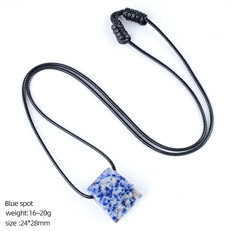 5:Blue point jade ax necklace