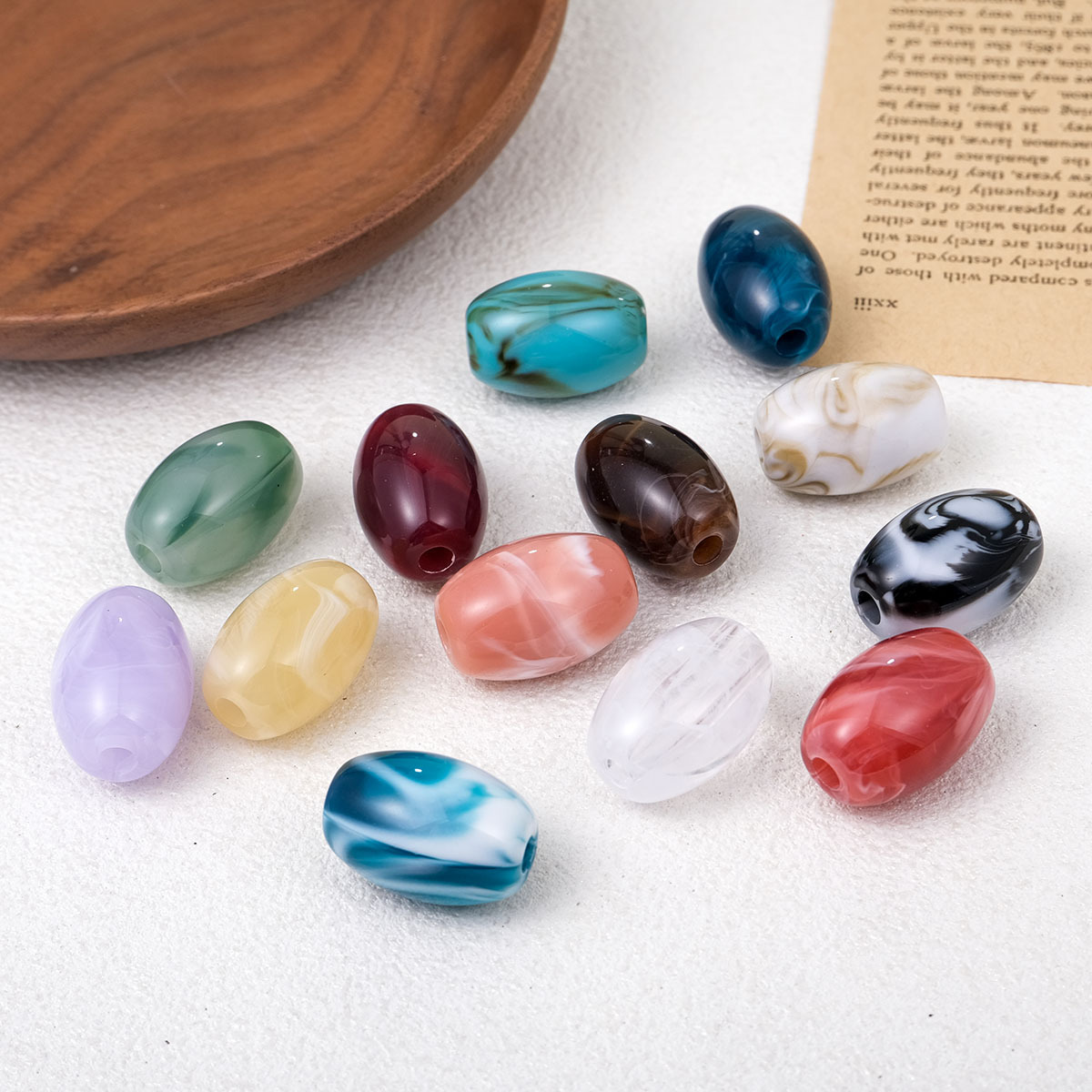 Mixed color 21*15mm hole 4mm