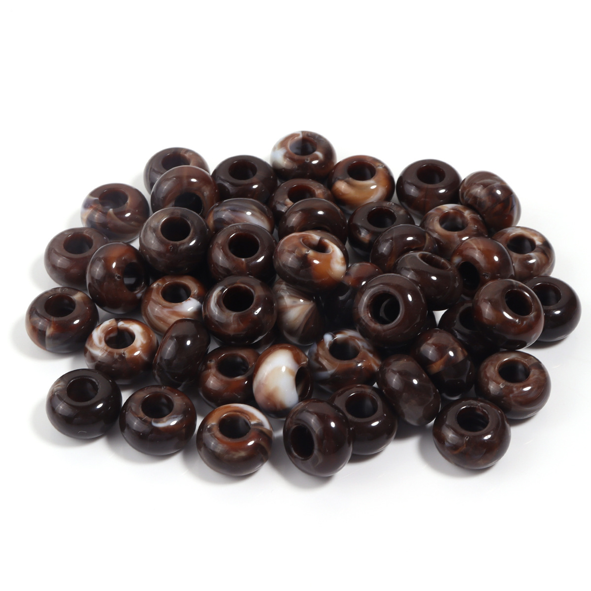 2:Dark coffee abacus beads