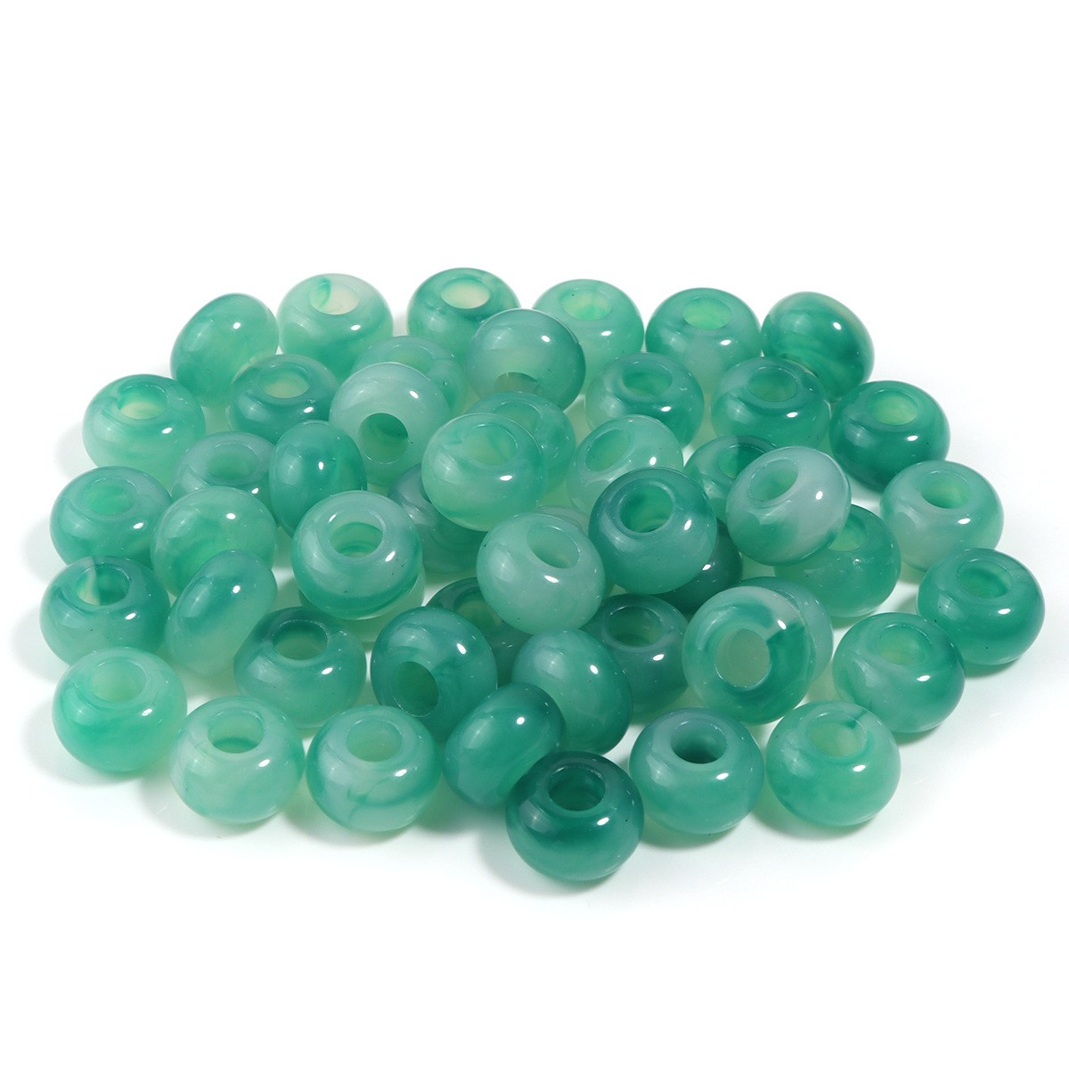3:Green abacus beads
