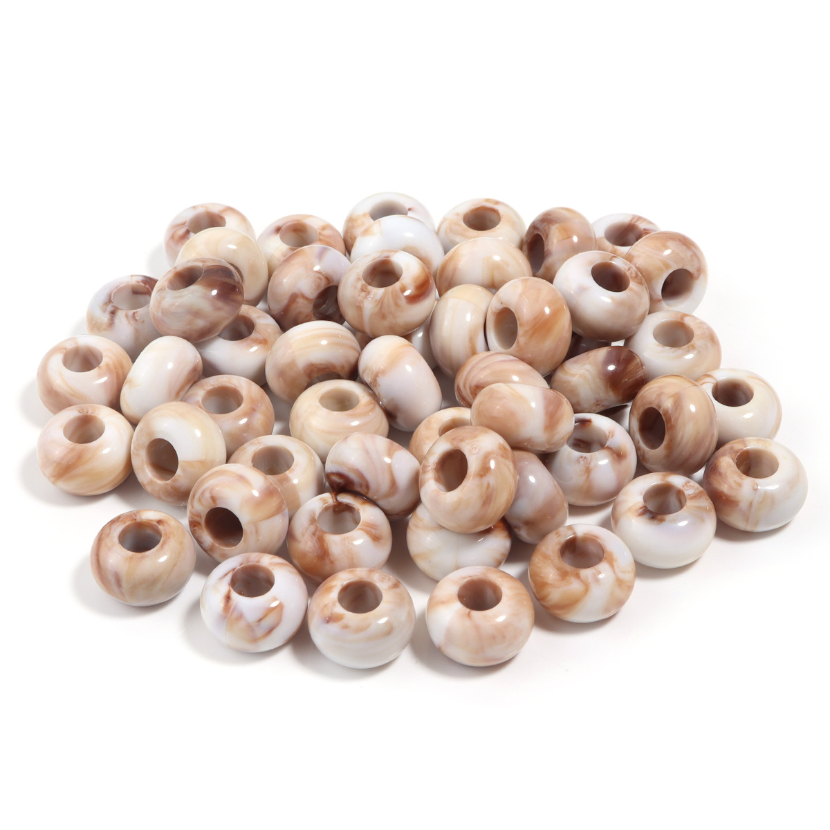 5:Light coffee abacus beads