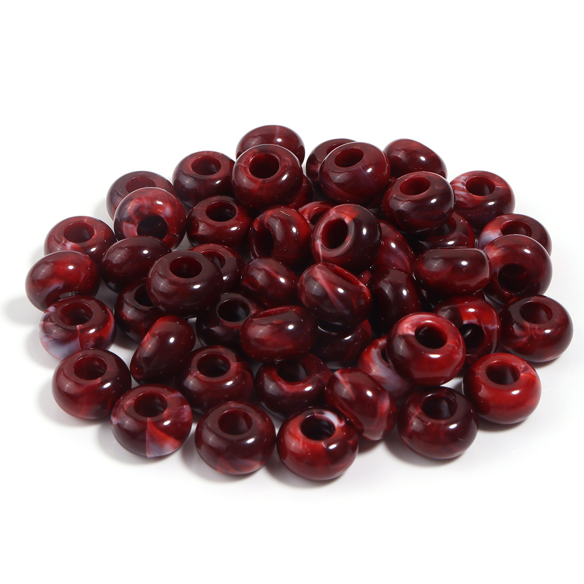 10:Red abacus beads