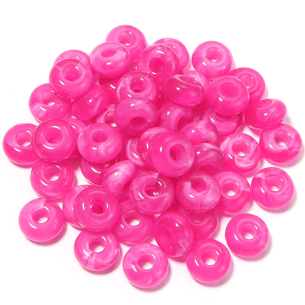 19:Translucent rose red abacus beads