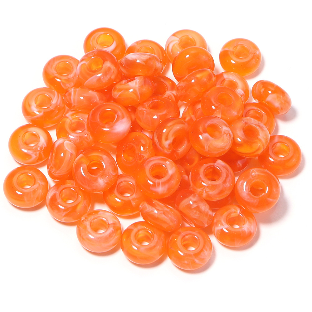 20:Transparent orange abacus beads