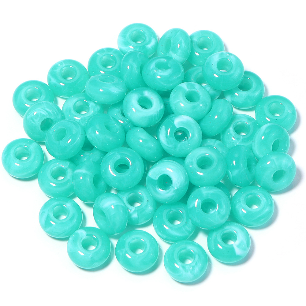 21:Translucent blue abacus beads