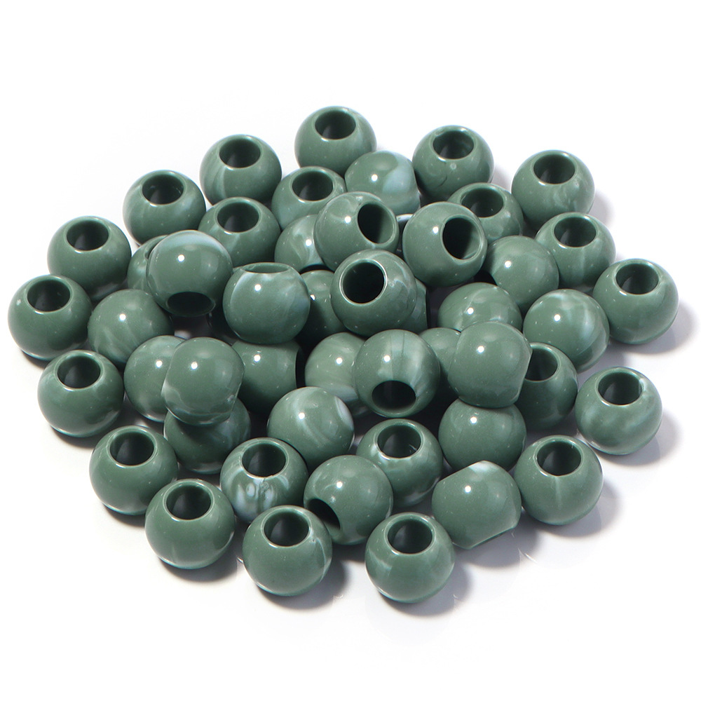 27:Porcelain color bean paste green beads
