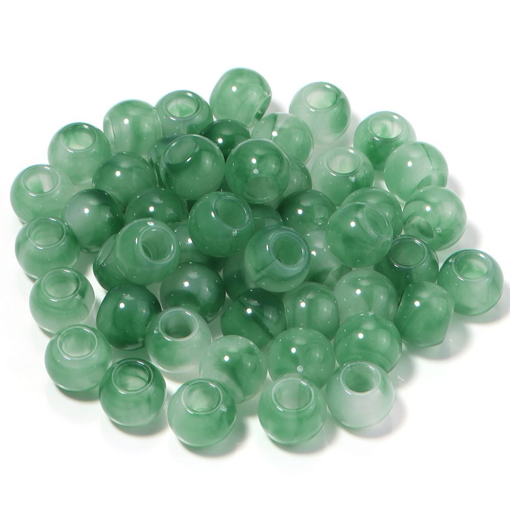 45:Double green beads