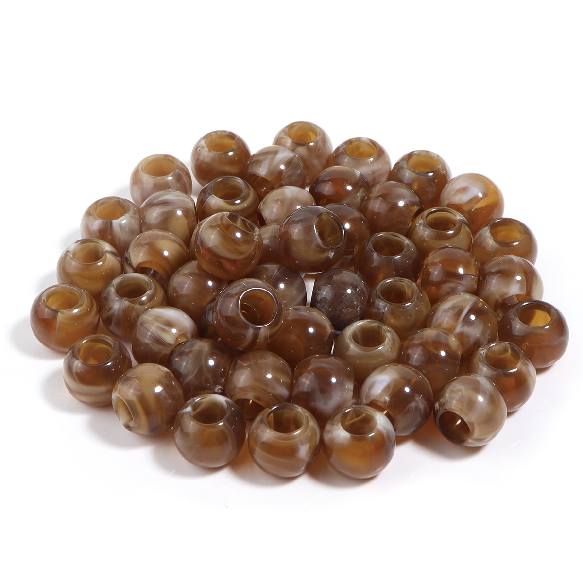 46:Brown round beads