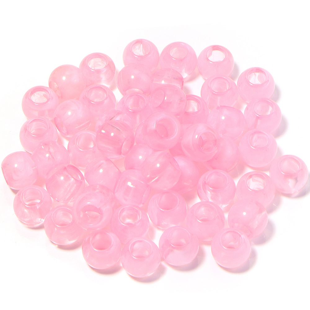 49:Semi-transparent pink beads