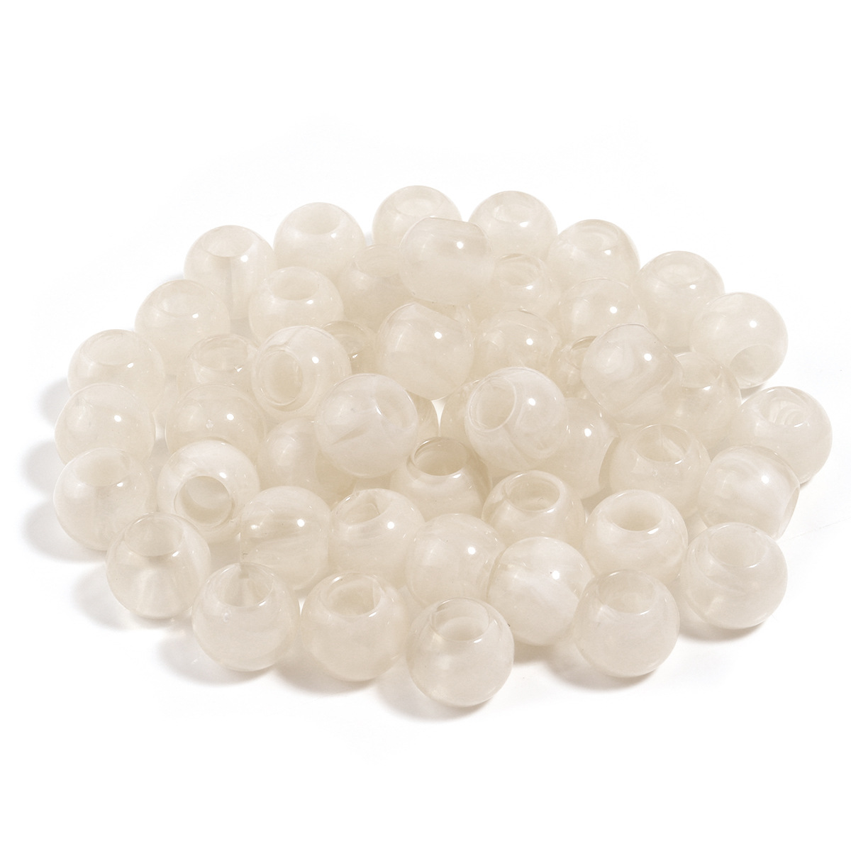 51:Transparent white beads