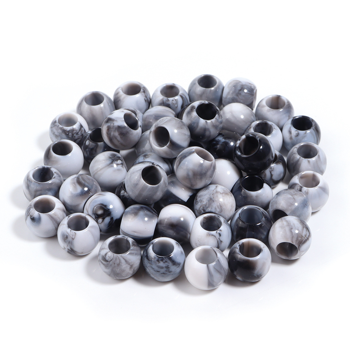 52:White ball beads