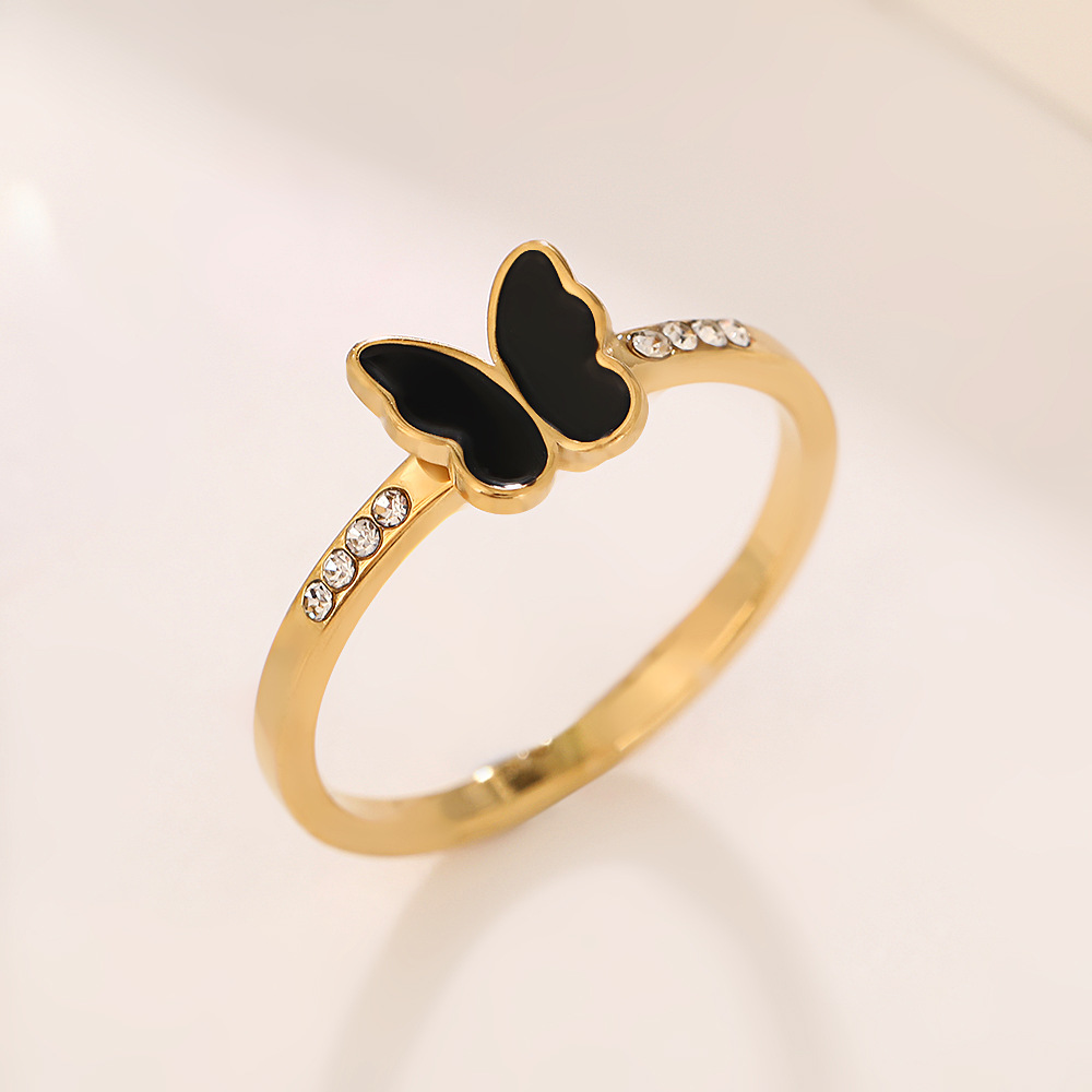2:Golden butterfly rhinestone