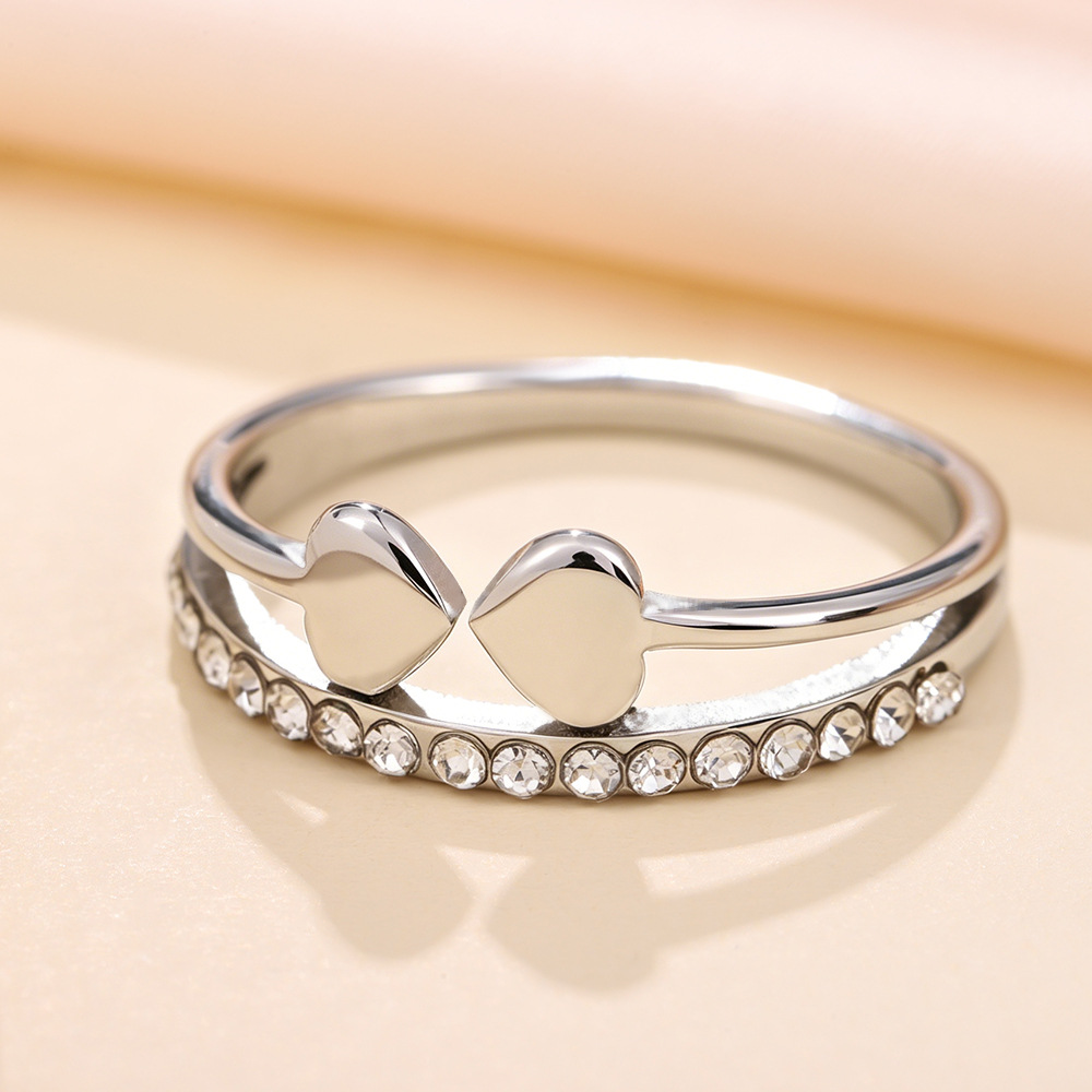 5:Double heart silver