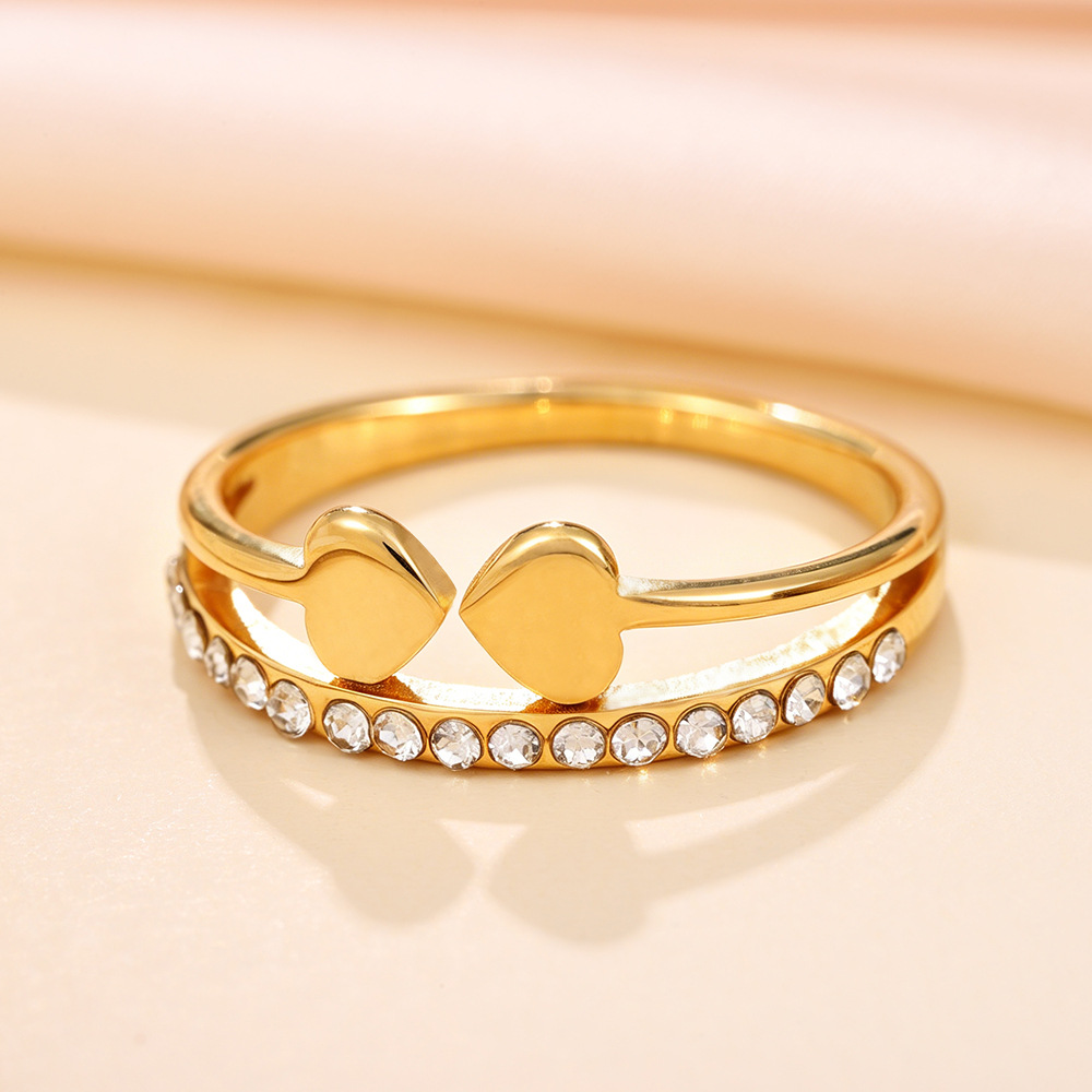 6:Double peach heart gold